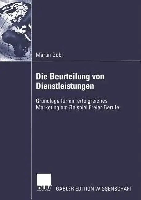 Cover of Die Beurteilung Von Dienstleistungen