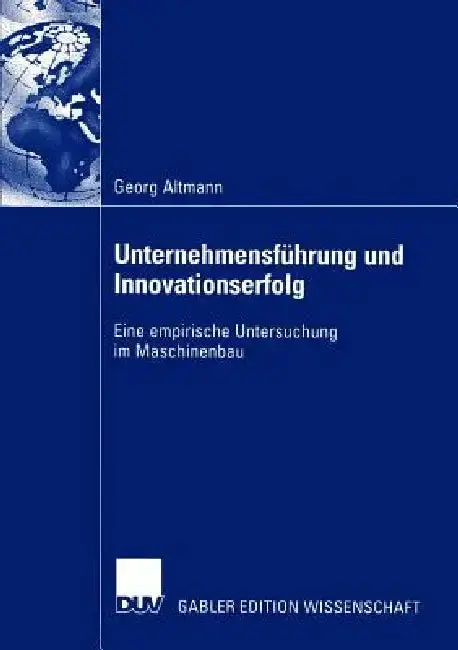 Cover of Unternehmensführung Und Innovationserfolg