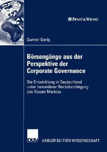 Cover of Börsengänge Aus Der Perspektive Der Corporate Governance