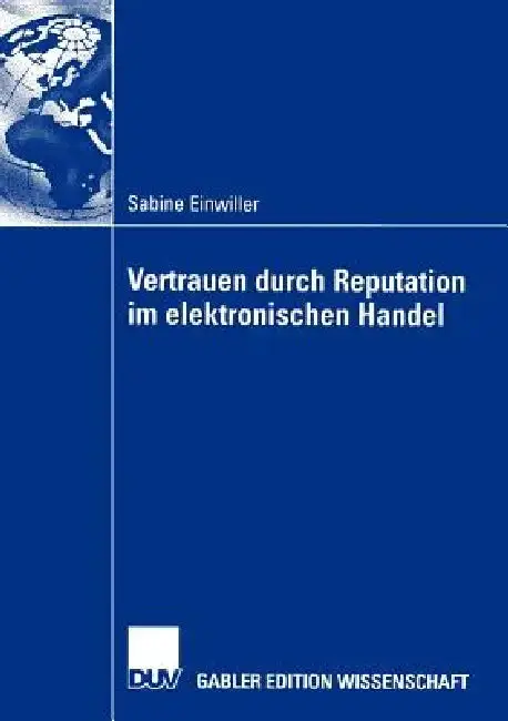 Cover of Vertrauen Durch Reputation Im Elektronischen Handel
