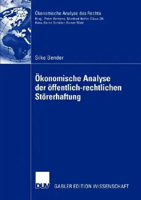 Cover of Ökonomische Analyse Der Öffentlich-Rechtlichen Störerhaftung