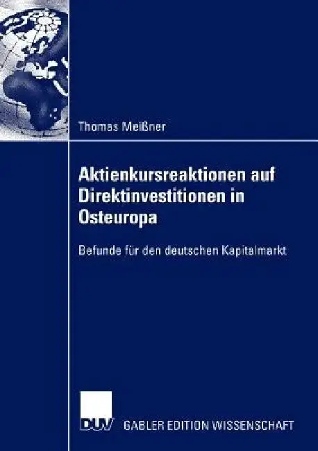 Cover of Aktienkursreaktionen Auf Direktinvestitionen in Osteuropa