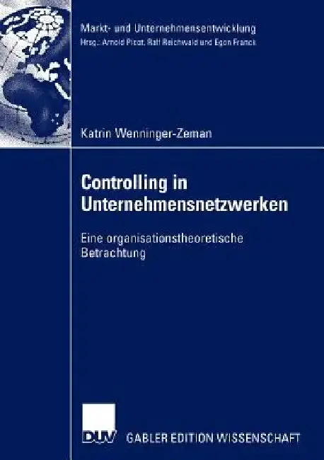 Cover of Controlling in Unternehmensnetzwerken