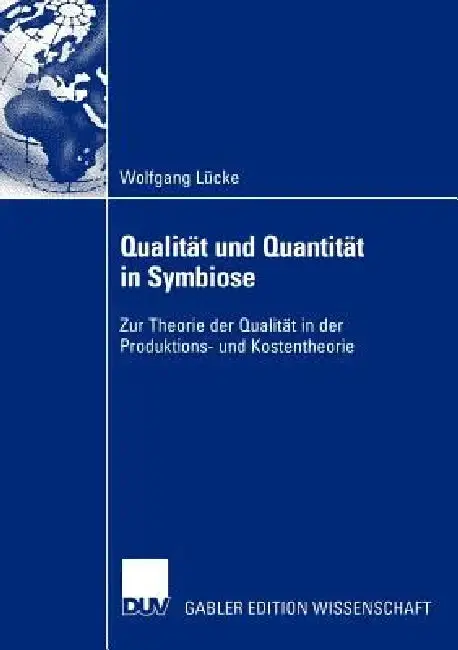 Cover of Qualität Und Quantität in Symbiose