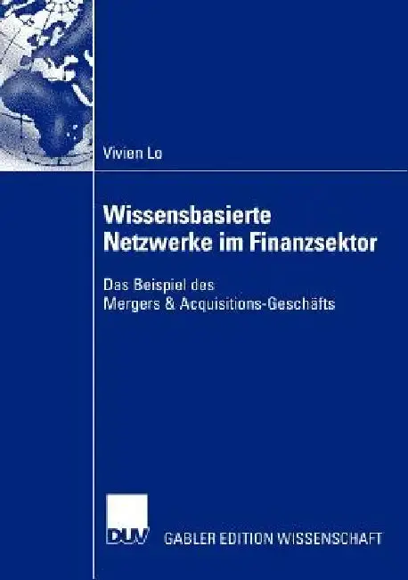 Cover of Wissensbasierte Netzwerke Im Finanzsektor