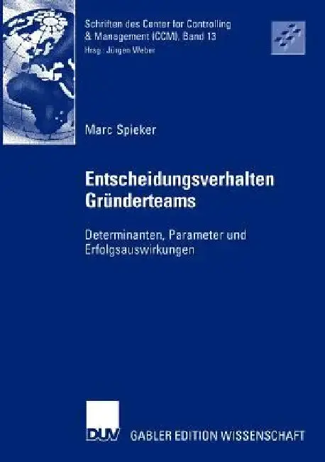 Cover of Entscheidungsverhalten in Gründerteams