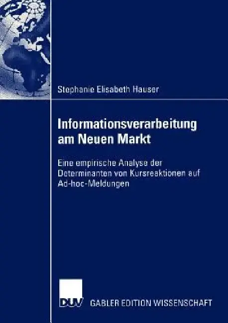 Cover of Informationsverarbeitung Am Neuen Markt