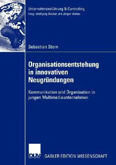 Cover of Organisationsentstehung in Innovativen Neugründungen