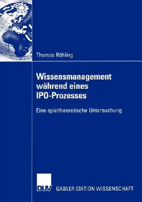 Cover of Wissensmanagement Während Eines Ipo-Prozesses