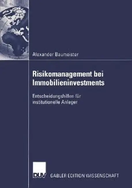 Cover of Risikomanagement Bei Immobilieninvestments