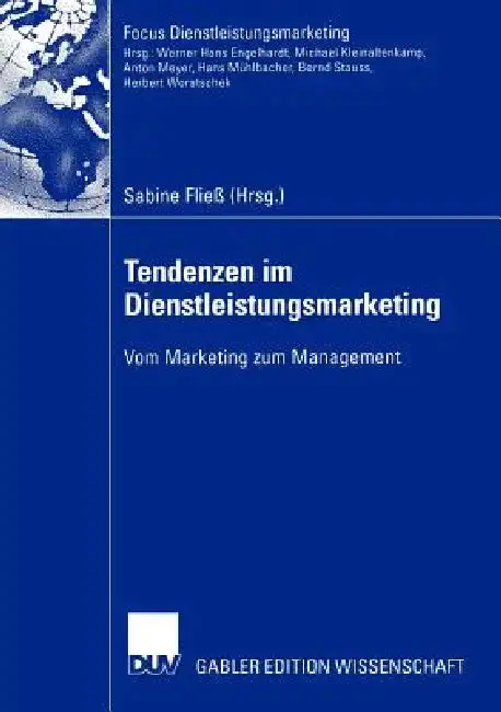Cover of Tendenzen Im Dienstleistungsmarketing