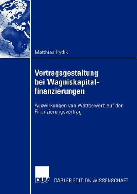 Cover of Vertragsgestaltung Bei Wagniskapitalfinanzierungen