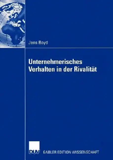 Cover of Unternehmerisches Verhalten in Der Rivalität