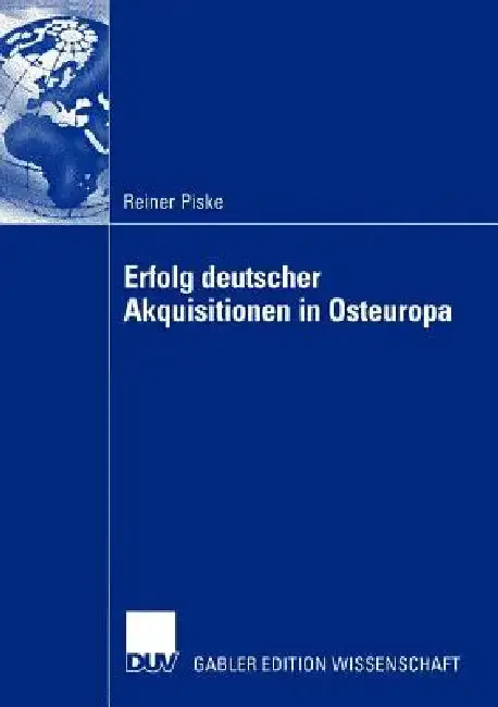 Cover of Erfolg Deutscher Akquisitionen in Osteuropa