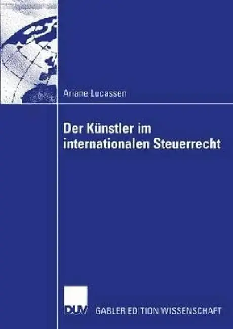 Cover of Der Künstler Im Internationalen Steuerrecht