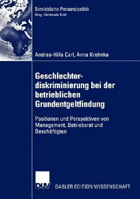 Cover of Geschlechterdiskriminierung Bei Der Betrieblichen Grundentgeltfindung