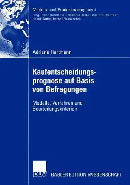 Cover of Kaufentscheidungsprognose Auf Basis Von Befragungen