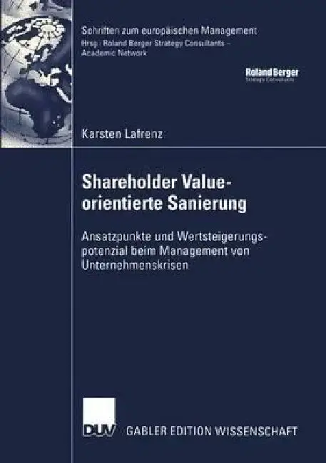 Cover of Shareholder Value-Orientierte Sanierung