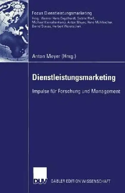 Cover of Dienstleistungsmarketing