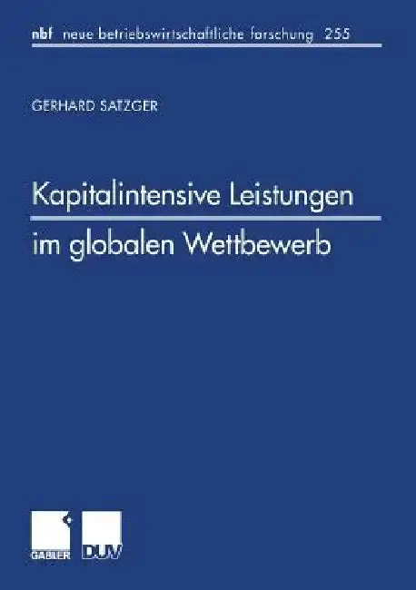 Cover of Kapitalintensive Leistungen Im Globalen Wettbewerb