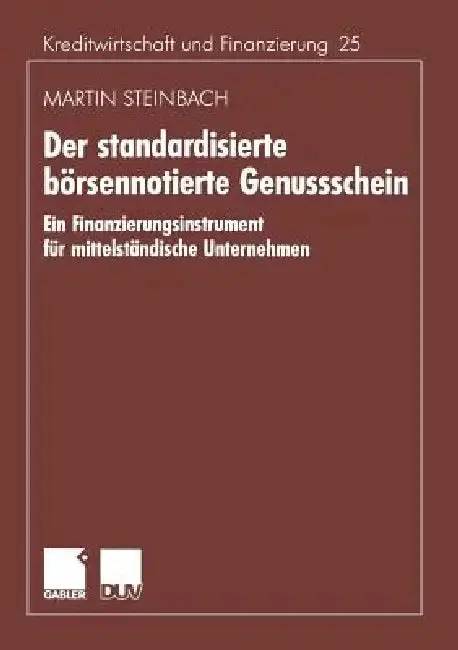 Cover of Der Standardisierte Börsennotierte Genussschein
