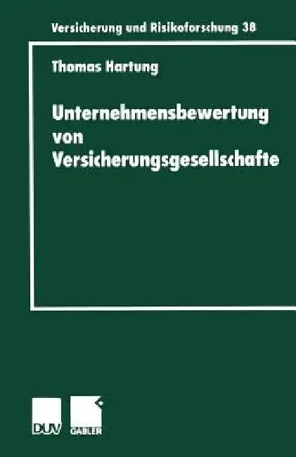 Cover of Unternehmensbewertung Von Versicherungsgesellschaften