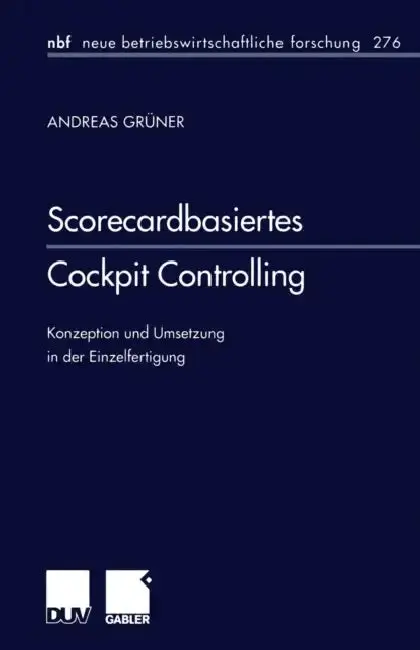 Cover of Scorecardbasiertes Cockpit Controlling