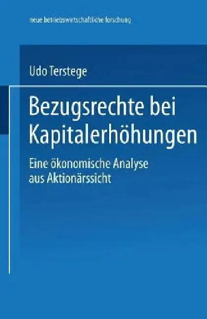 Cover of Bezugsrechte Bei Kapitalerhöhungen