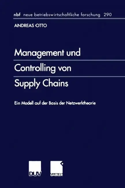 Cover of Management Und Controlling Von Supply Chains