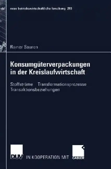 Cover of Konsumgüterverpackungen in Der Kreislaufwirtschaft