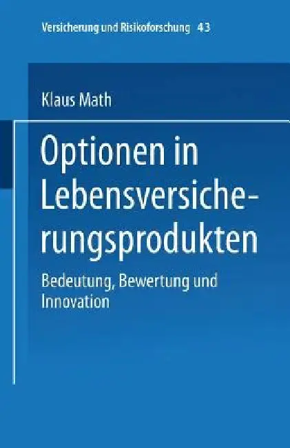 Cover of Optionen in Lebensversicherungsprodukten