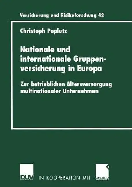 Cover of Nationale Und Internationale Gruppenversicherung in Europa