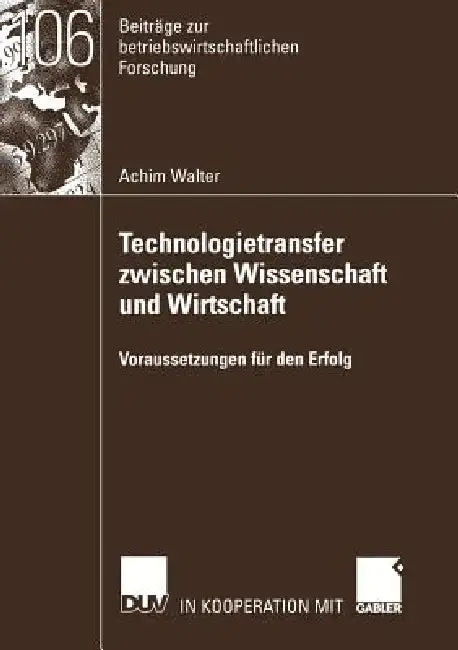 Cover of Technologietransfer Zwischen Wissenschaft Und Wirtschaft