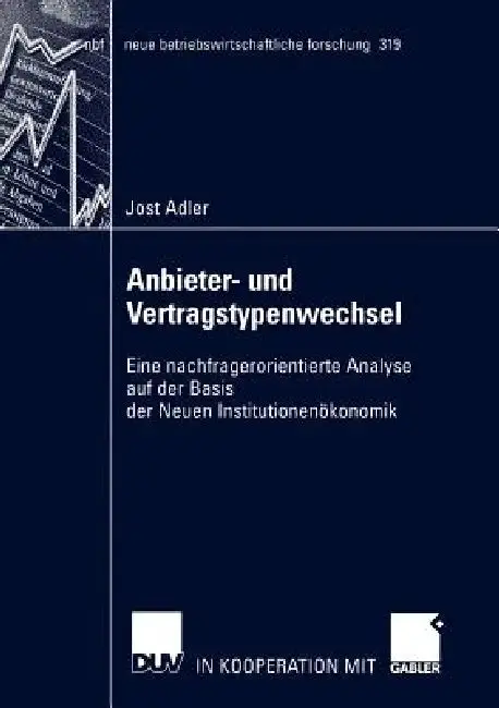 Cover of Anbieter- Und Vertragstypenwechsel