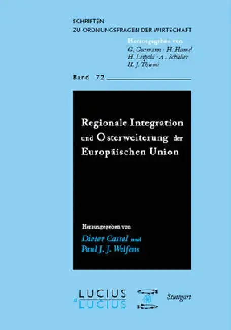Cover of Regionale Integration und Osterweiterung der Europäischen Union