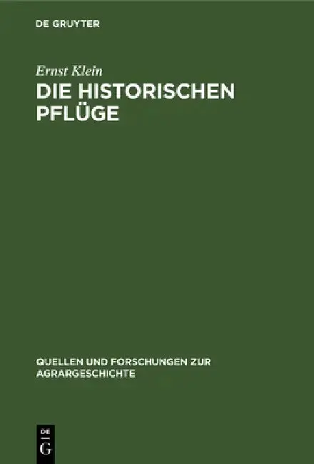 Cover of Die historischen Pflüge