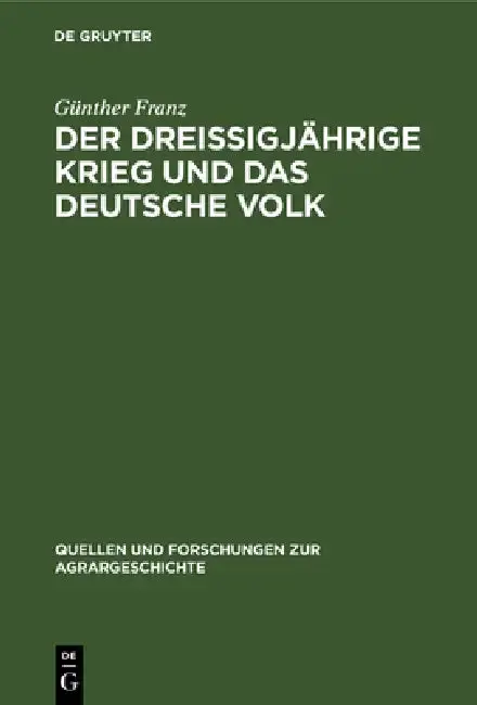 Cover of Der Dreißigjährige Krieg Und Das Deutsche Volk