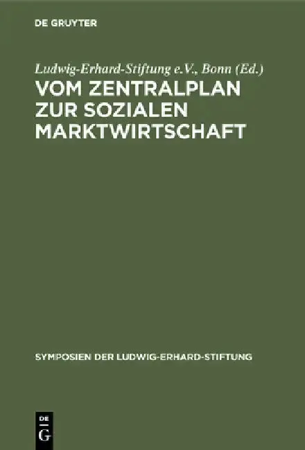 Cover of Vom Zentralplan Zur Sozialen Marktwirtschaft