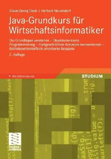 Cover of Java-Grundkurs Für Wirtschaftsinformatiker