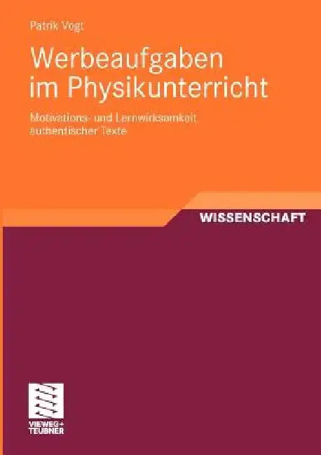 Cover of Werbeaufgaben Im Physikunterricht