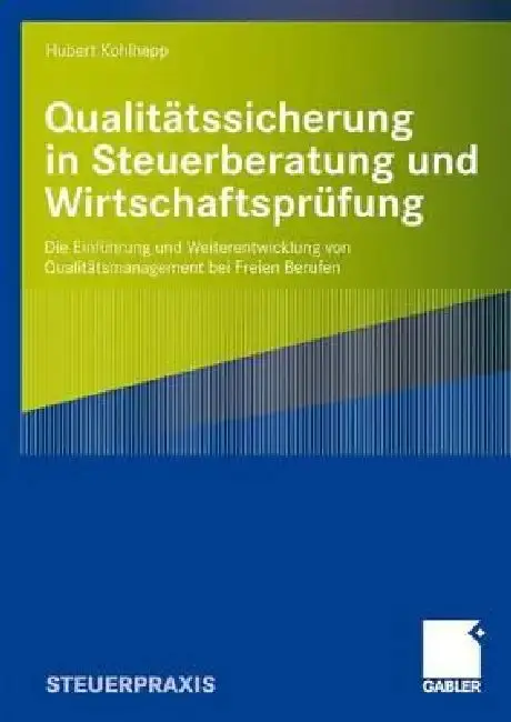 Cover of Qualitätssicherung in Steuerberatung Und Wirtschaftsprüfung