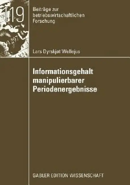 Cover of Informationsgehalt Manipulierbarer Periodenergebnisse