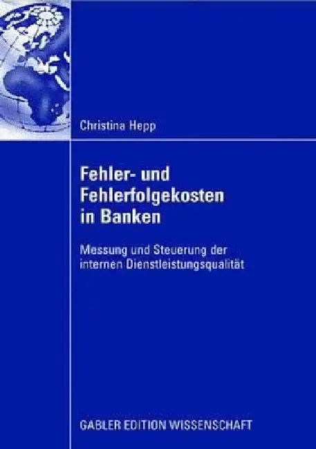 Cover of Fehler Und Fehlerfolgekosten in Banken