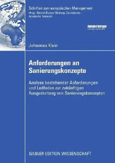 Cover of Anforderungen an Sanierungskonzepte