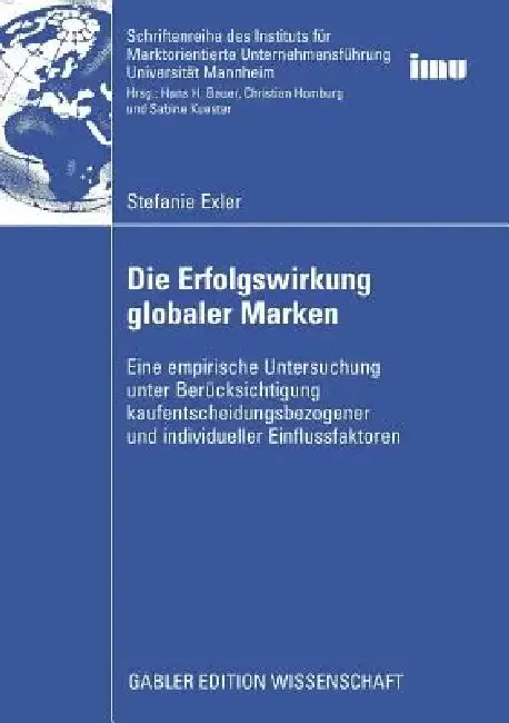 Cover of Die Erfolgswirkung Globaler Marken