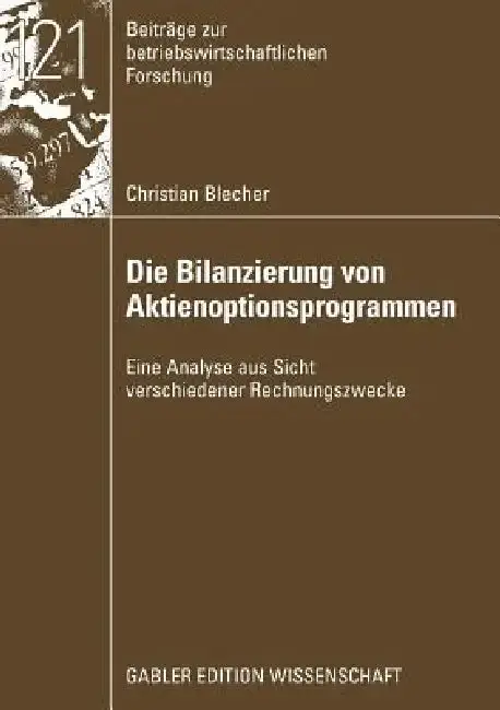 Cover of Die Bilanzierung Von Aktienoptionsprogrammen