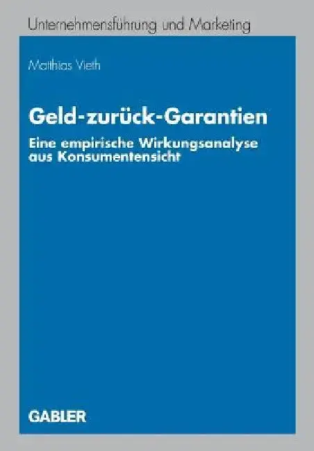 Cover of Geld-Zurück-Garantien