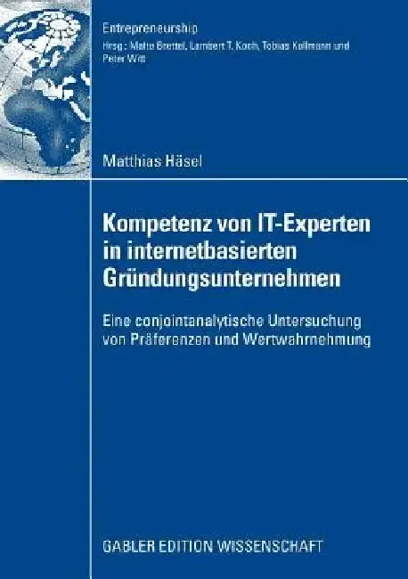 Cover of Kompetenz Von It-Experten in Internetbasierten Gründungsunternehmen