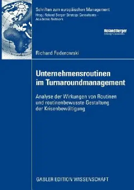 Cover of Unternehmensroutinen Im Turnaroundmanagement