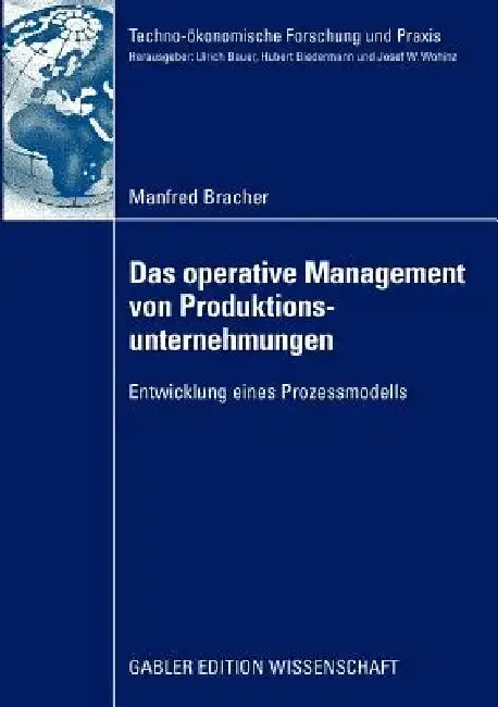 Cover of Das Operative Management Von Produktionsunternehmungen